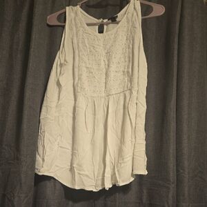 Torrid White Embroidered Sleeveless Camisole
